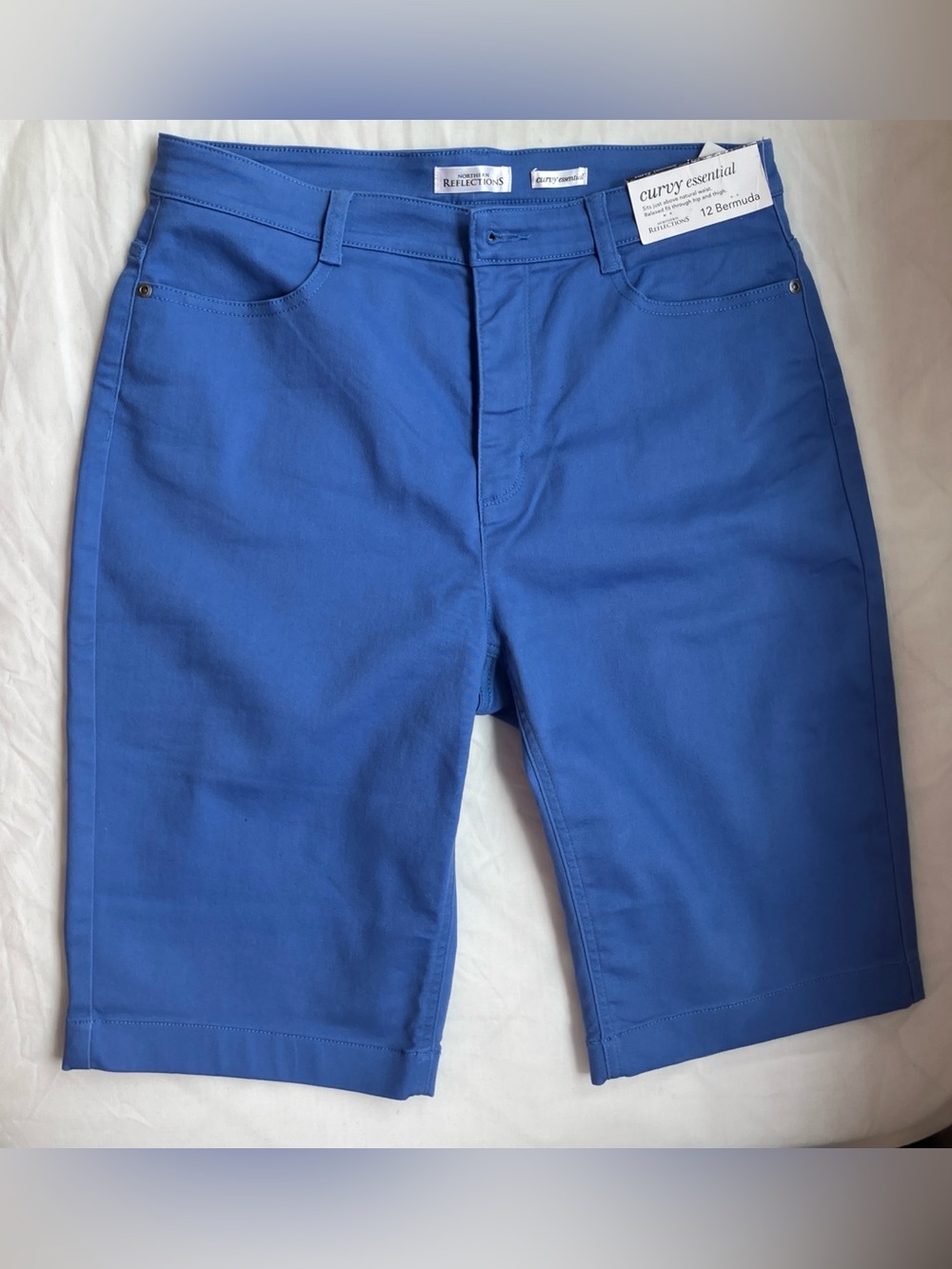 Northern Reflections Curvy Blue Harmony 11” Inseam Bermuda Short Size 12 - NWT